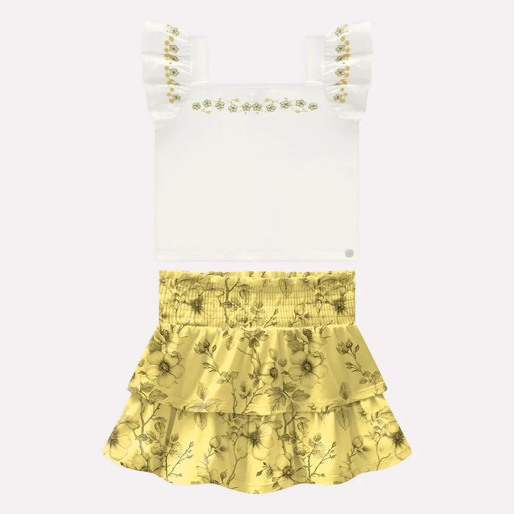 Conjunto Infantil Menina Bordados Milon