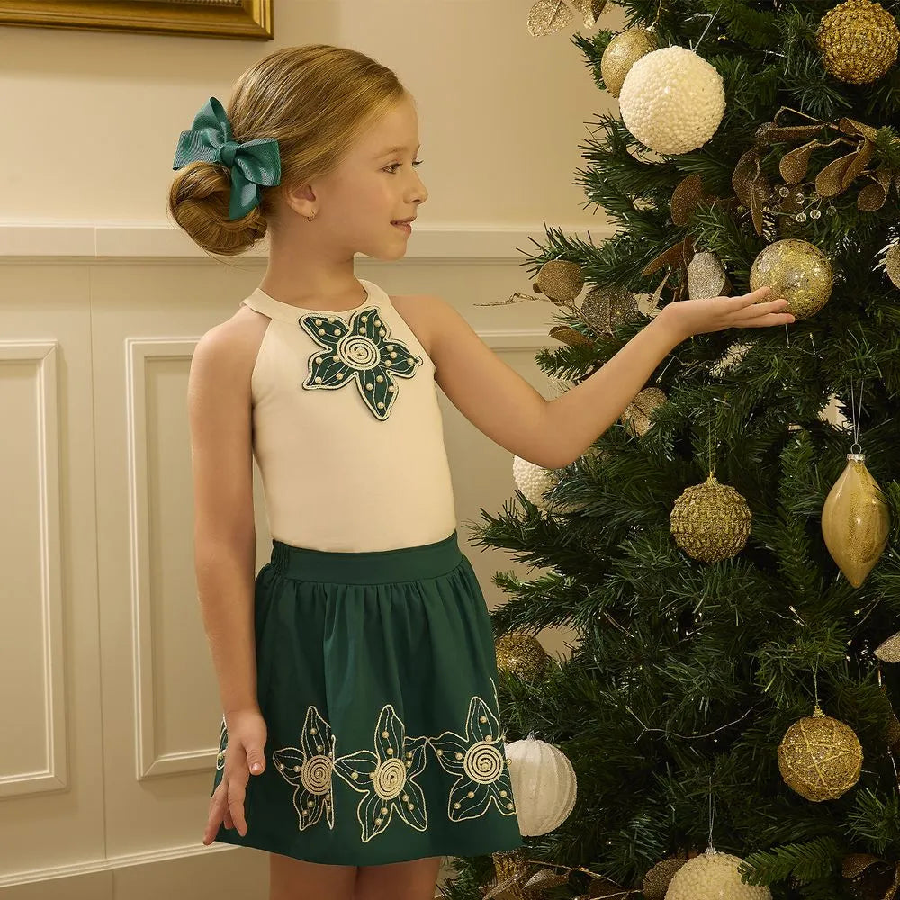 Conjunto Infantil Menina Flores Milon