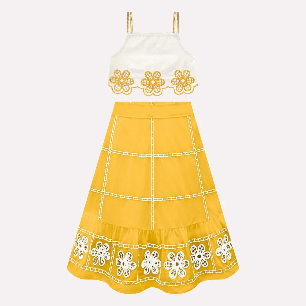 Conjunto Infantil Menina Bordado Milon