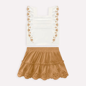 Conjunto Infantil Menina Bordado Milon