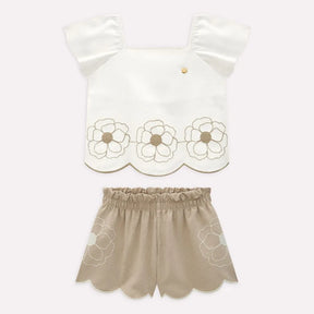 Conjunto Infantil Menina em Linho Milon