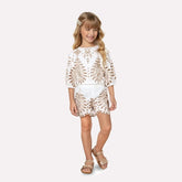 Conjunto Branco Infantil Menina Festa Milon
