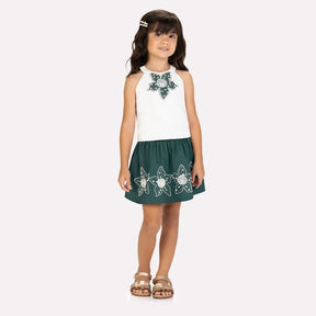 Conjunto Infantil Menina Flores Milon