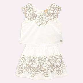 Conjunto Infantil Menina Bordado Milon